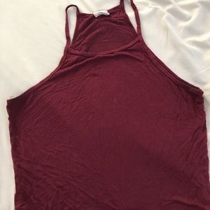 burgundy halter top